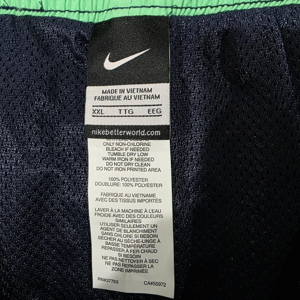 Nike Mens Swim Trunks Size XXL Blue Swoosh Logo Beach Vacation Summer‎